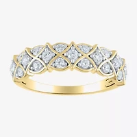 (H-I / I1) Womens 2MM 1/2 CT. T.W. Lab Grown White Diamond 10K Gold Band