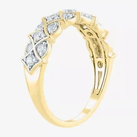 (H-I / I1) Womens 2MM 1/2 CT. T.W. Lab Grown White Diamond 10K Gold Band