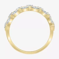 (H-I / I1) Womens 2MM 1/2 CT. T.W. Lab Grown White Diamond 10K Gold Band