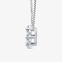 Diamond Blossom (I / I1) Womens 5/8 CT. T.W. Lab Grown White Diamond 10K White Gold 18 Inch Pendant Necklace