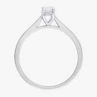 (G / Si2) Womens 1/2 CT. Lab Grown White Diamond 10K Gold Solitaire Engagement Ring