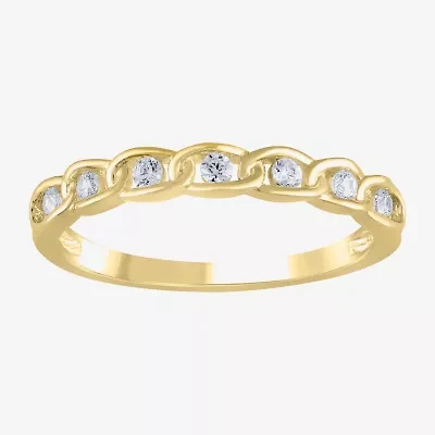 (H / I1) Womens 1/6 CT. T.W. Lab Grown White Diamond 10K Gold Wedding Band
