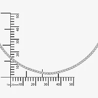 Diamonart Womens White Cubic Zirconia Sterling Silver Inch Tennis Necklace