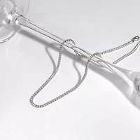 Diamonart Womens White Cubic Zirconia Sterling Silver Inch Tennis Necklace