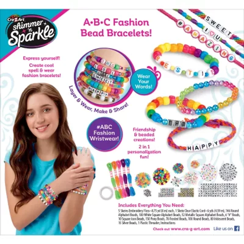 Cra-Z-Art Abc Fashion Bead Bracelets Jewelry Kit