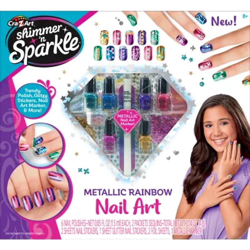 Cra-Z-Art Metallic Rainbow Nail Art Design Kit