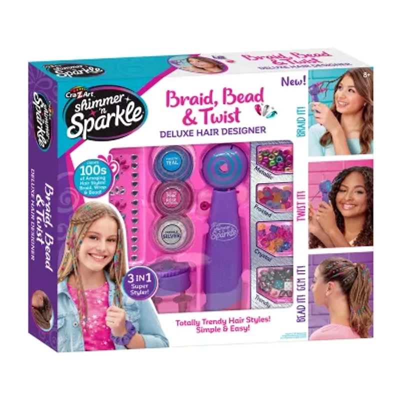 Cra-Z-Art Braid Bead & Twist Deluxe Hair Designer Fashion Kit