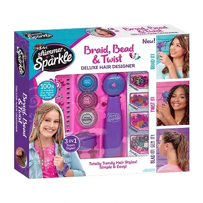 Cra-Z-Art Braid Bead & Twist Deluxe Hair Designer Fashion Kit