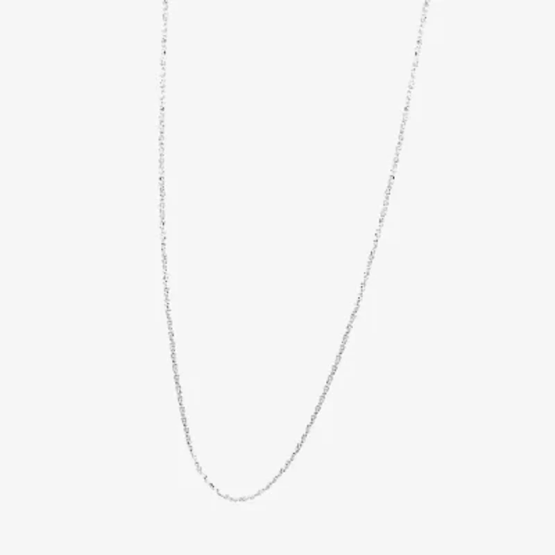 Silver Reflections Womens Pure Silver Over Brass 24 Inch Bead Chain Necklace
