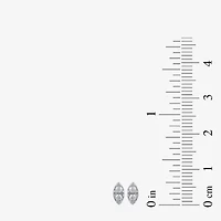 1/10 CT. T.W. Lab Grown White Diamond 10K White Gold 6mm Stud Earrings