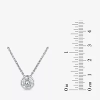 (F / Si2) Womens 2 CT. Lab Grown White Diamond 10K White Gold Round 18 Inch Pendant Necklace
