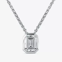 (F / Si2) Womens 2 CT. Lab Grown White Diamond 10K White Gold 18 Inch Pendant Necklace