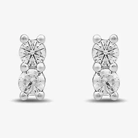 1/6 CT. T.W. Lab Grown White Diamond Sterling Silver 5.1mm Stud Earrings