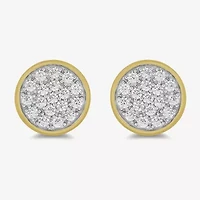 1/4 CT. T.W. Lab Grown White Diamond 14K Gold Over Silver 8.3mm Round Stud Earrings