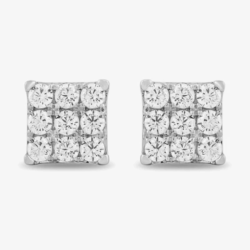 1/4 CT. T.W. Lab Grown White Diamond Sterling Silver 5.3mm Stud Earrings