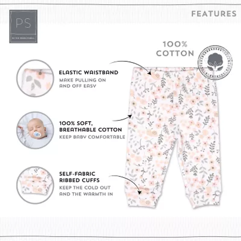 The Peanutshell Baby Girls Tapered Regular Fit Pull-On Pant