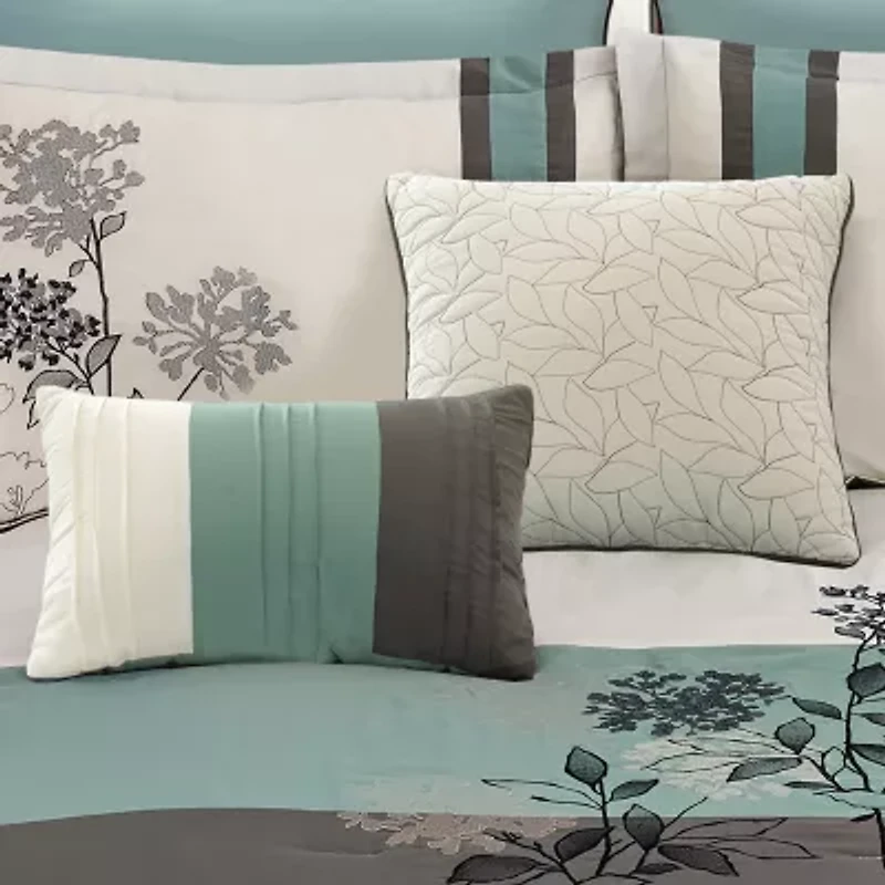 Riverbrook Home Emile 8-pc. Midweight Embroidered Comforter Set