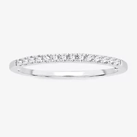 Womens 1/10 CT. T.W. Natural White Diamond 10K Gold Wedding Band