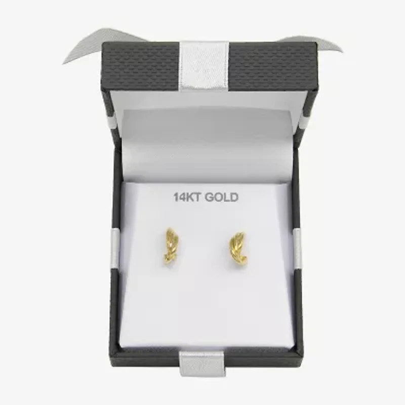 C-Hoop Womens 14K Gold 10mm Hoop Earrings