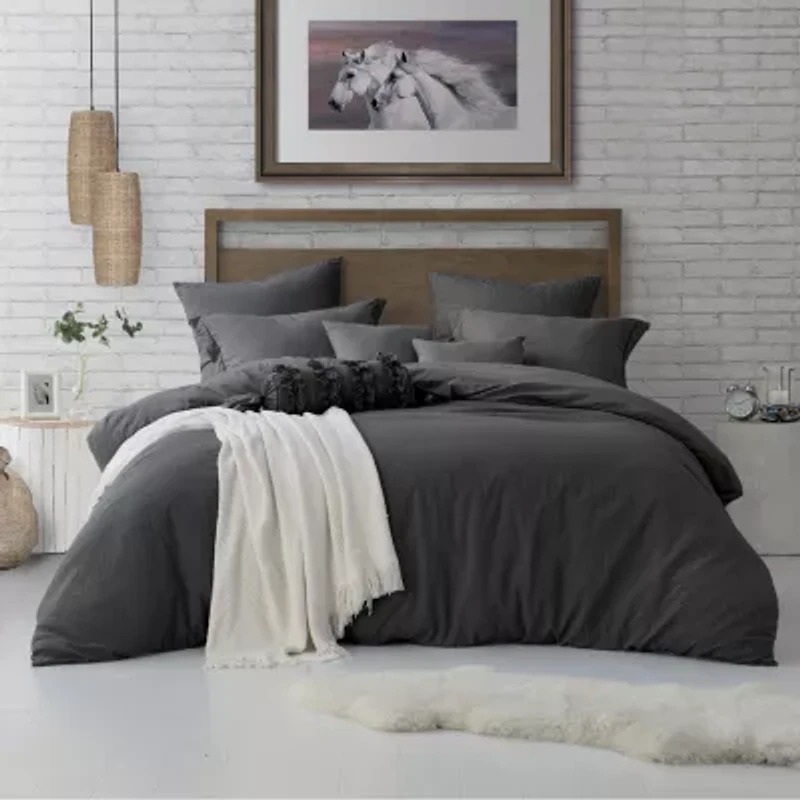 Swift Home Premium Ultra Soft Washed Crinkle Duvet Cover Set