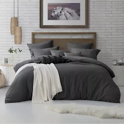 Swift Home Premium Ultra Soft Washed Crinkle Duvet Cover Set