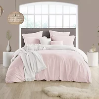 Swift Home Modern Prewashed Crinkle Reversible Duvet Cover Set