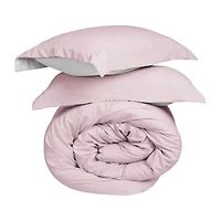 Swift Home Modern Prewashed Crinkle Reversible Duvet Cover Set