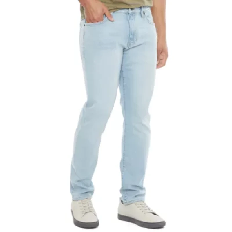 mutual weave Mens Stretch Fabric Tapered Leg Regular Fit Jean