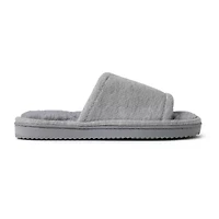 Dearfoams Demi Rib Knit Womens Memory Foam Slip-On Slippers
