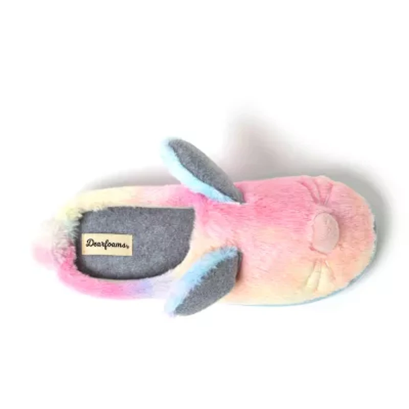 Dearfoams Unisex Bunny Womens Memory Foam Clog Slippers
