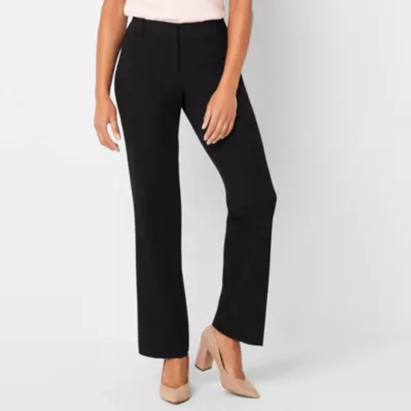 Liz Claiborne Audra Curvy Womens Tall Straight Mid Rise Trouser