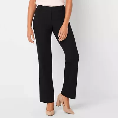 Liz Claiborne Audra Curvy Womens Tall Straight Mid Rise Trouser