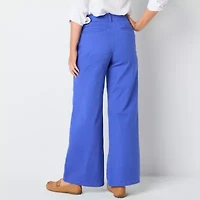 St. John's Bay Womens Wide Leg Mid Rise Tall Trouser