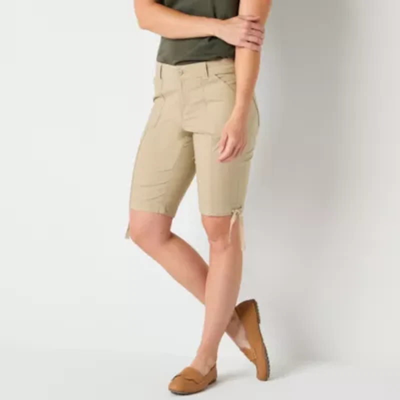 St. John's Bay Womens 12" Mid Rise Tall Bermuda Short