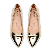 Clarks Natalyn Womens Pointed Closed Toe-Wide Width Ballet Flats