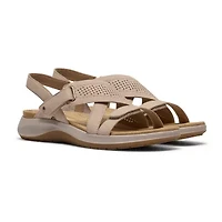 Clarks Womens Maelynn Adjustable Strap Flat Sandals