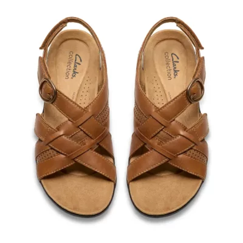 Clarks Womens Laurieann Mae Adjustable Strap Flat Sandals