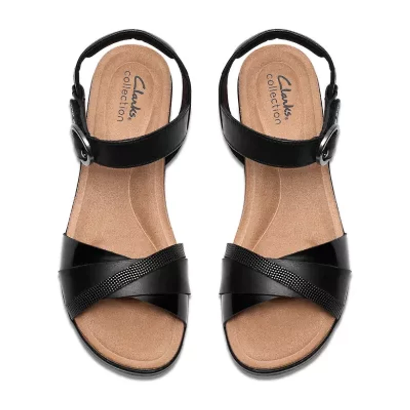 Clarks Womens Kacha Wedge Sandals