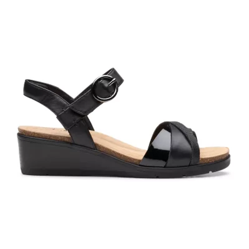 Clarks Womens Kacha Wedge Sandals