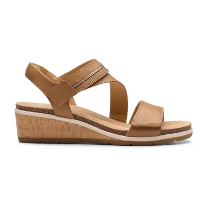 Clarks Womens Kacha Wedge Sandals
