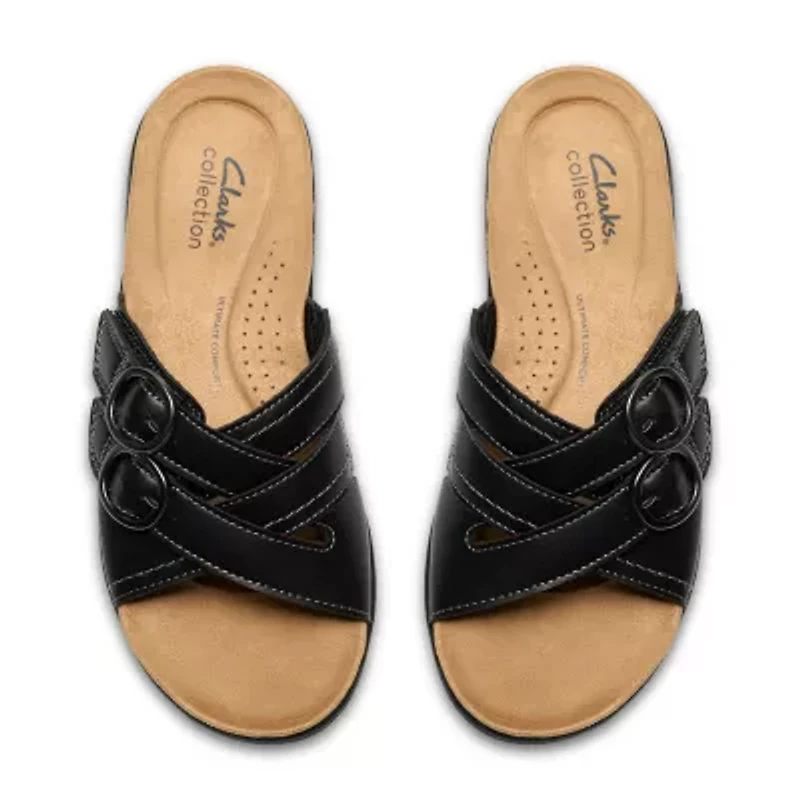 Clarks Womens Laurieann Opal Flat Sandals