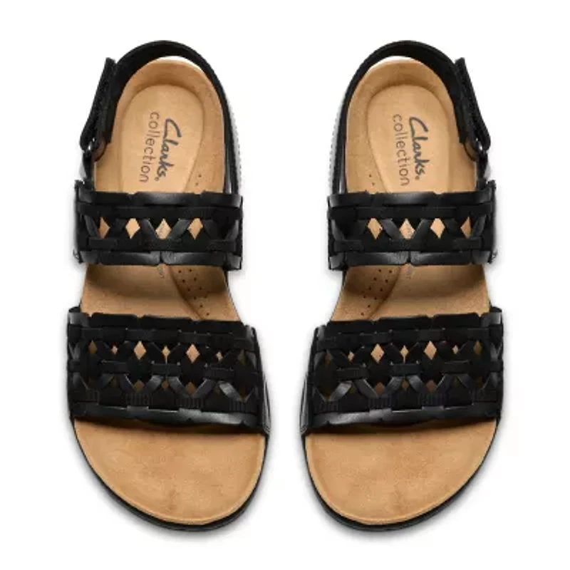 Clarks Womens Laurieann Lily Adjustable Strap Flat Sandals
