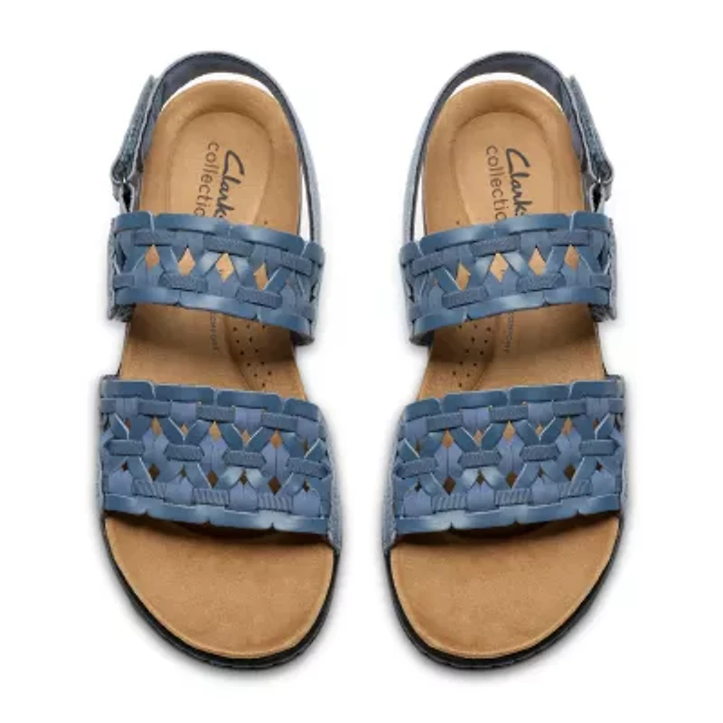Clarks Womens Laurieann Lily Adjustable Strap Flat Sandals