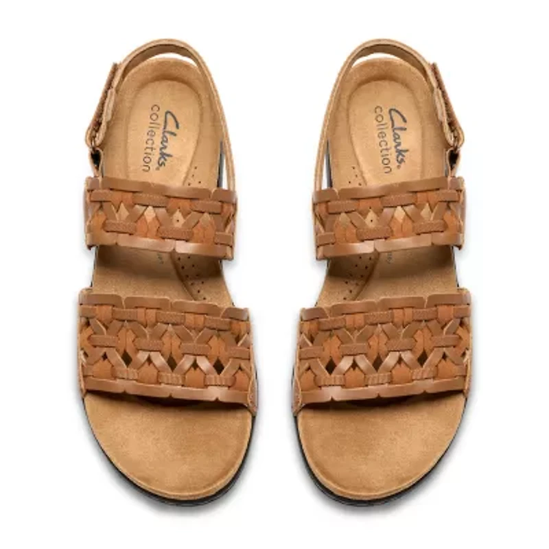 Clarks Womens Laurieann Lily Adjustable Strap Flat Sandals