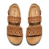 Clarks Womens Laurieann Lily Adjustable Strap Flat Sandals
