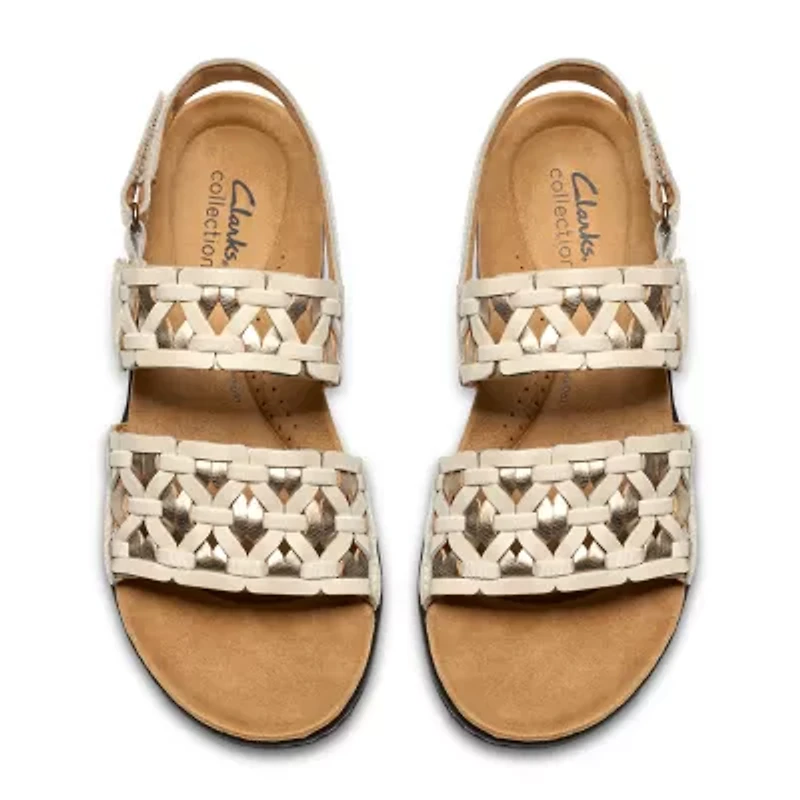 Clarks Womens Laurieann Lily Adjustable Strap Flat Sandals