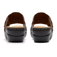 Clarks Womens Merliah2 Belle Wedge Sandals Wide Width