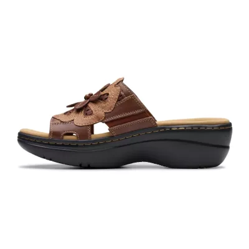 Clarks Womens Merliah2 Belle Wedge Sandals Wide Width