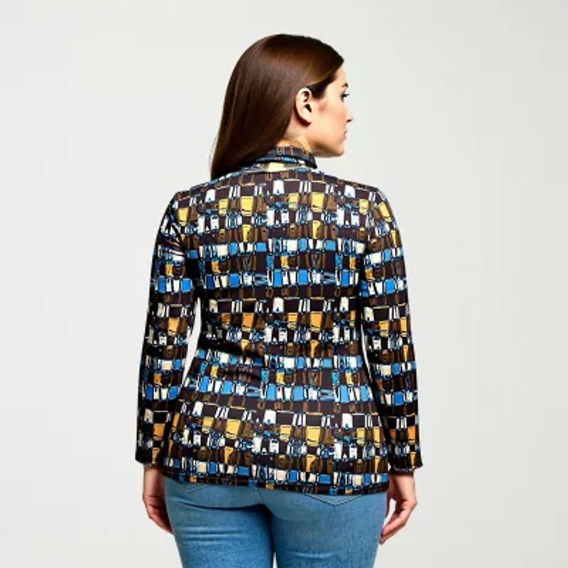 24seven Comfort Apparel Womens Plus Long Sleeve Turtleneck