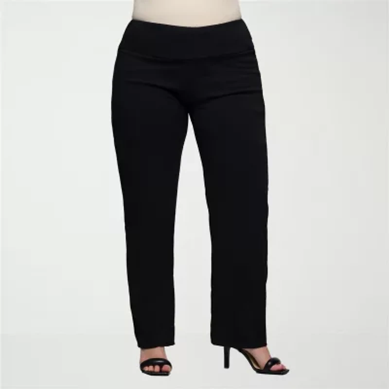 24seven Comfort Apparel Womens Plus Skinny Mid Rise Pant